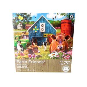 KI FARM FRIENDS Jigsaw Puzzle 750 Pieces Rooster Hollow Karen Burke COMPLETE